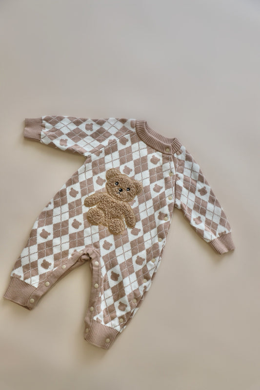 Bear Patched Romper